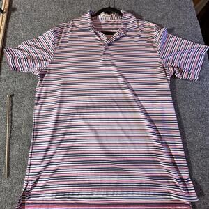 Peter Millar Men's Striped Polo Shirt - Size‎ L